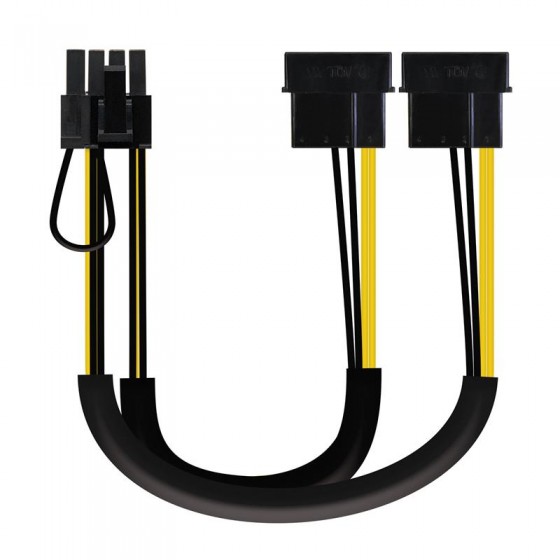 CABLE ALIMENTACION TARJETA GRAFICA NANOCABLE X2 MOLEX/M - 6+2 PIN/M 20CM