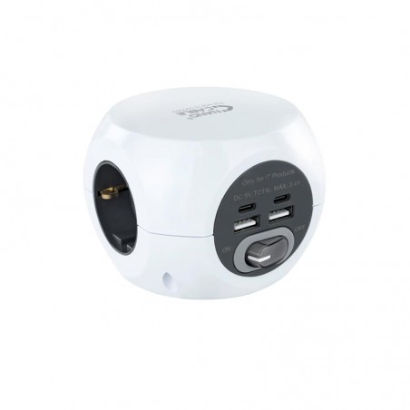 REGLETA NANOCABLE 3XSCHUKO + 2XUSB-C + 2XUSB-A 16A WHITE