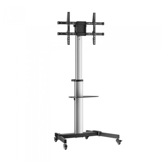 SOPORTE TV MONITOR AISENS SUELO CON RUEDAS 37-86 50KG BLACK/SILVER