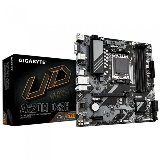 PLACA BASE GIGABYTE GA-A620M DS3H AMD AM5 MATX 4XDDR5 HDMI + DP + VGA