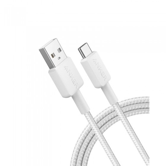 CABLE ANKER 322 USB-C TRENZADO 1.8M 60W WHITE