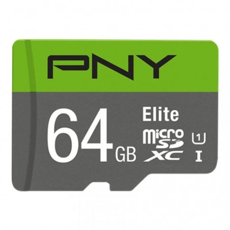 MEMORIA MICRO SD 64GB PNY ELITE C10 + ADAPTADOR SD