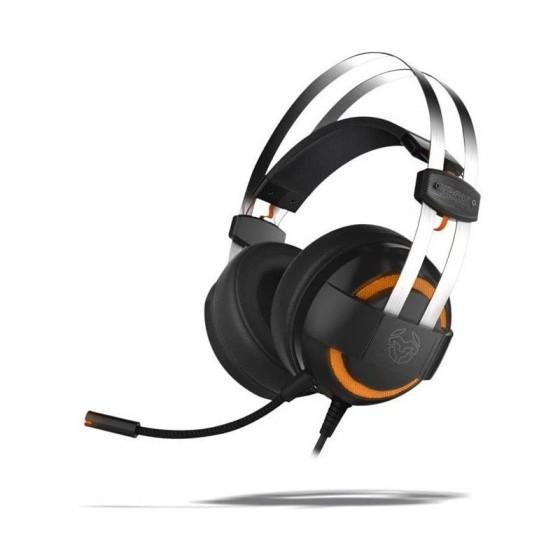 AURICULARES KROM KODE GAMING RGB USB BLACK/ORANGE