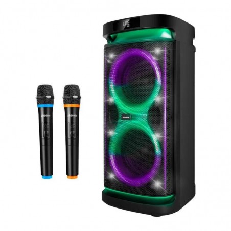 ALTAVOZ PHOENIX RUMBLEBOSS XL USB FM BT RGB 160W KARAOKE + 2 MICROFONO