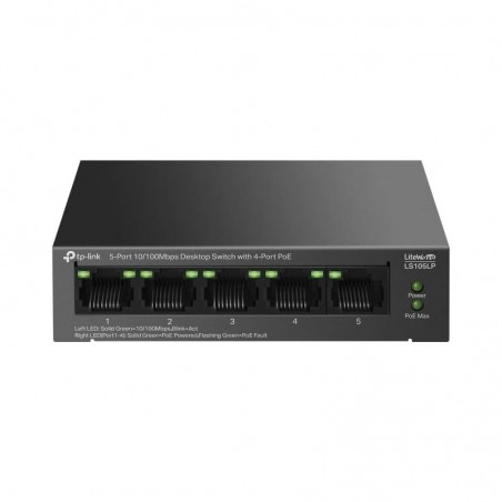 SWITCH TP-LINK ETHERNET 5 PUERTOS POE+ LS105LP