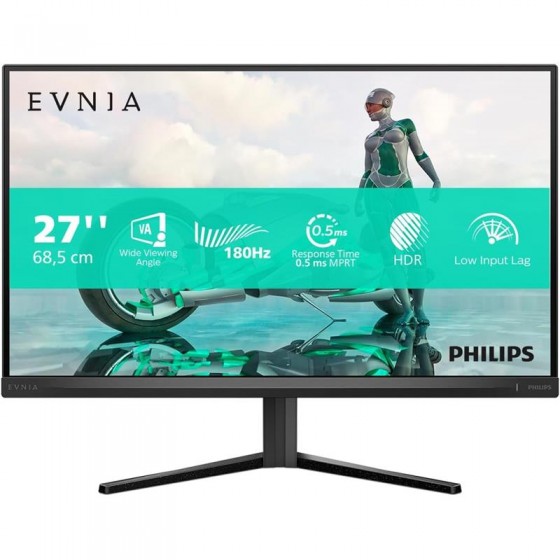 MONITOR PHILIPS EVNIA 27 180HZ 2K QHD HDMI DISPLAYPORT BLACK