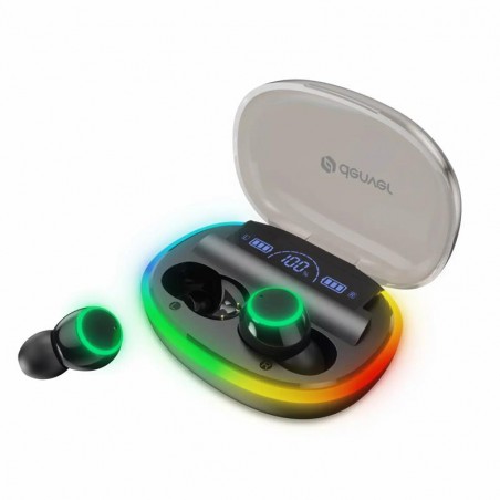 AURICULARES DENVER TWE-55B BLUETOOTH WIRELESS RGB BLACK