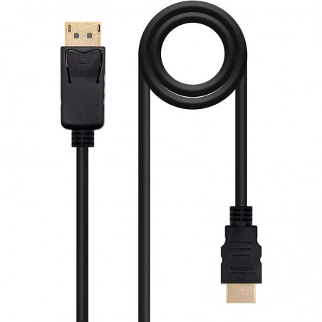 CABLE CONVERSOR NANOCABLE DISPLAYPORT A HDMI 2M DP/HDMI BLACK