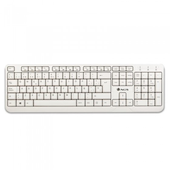 TECLADO NGS SPIKE USB WHITE